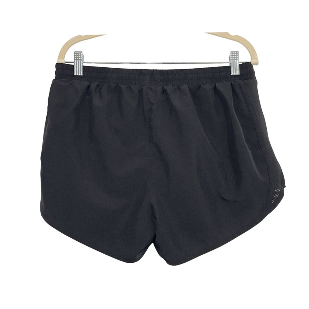 Under Armour HeatGear Running Shorts Women Large Black Athletic Drawstring Sport - Picture 6 of 7